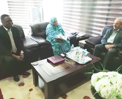جلسه مدیر عامل شرکت ایران پاش با شهردار نواکشوت در کشور موریتانی